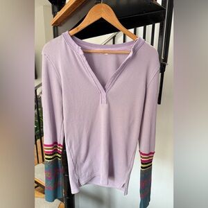 We The Free Lavender Long Sleeve Tee